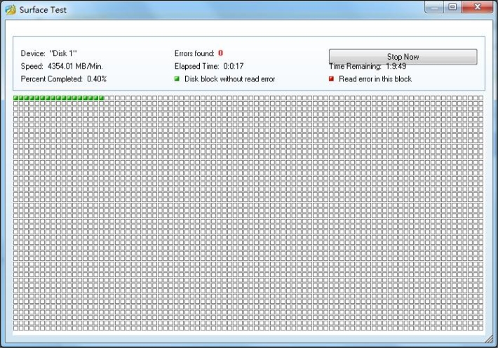 disk test surface